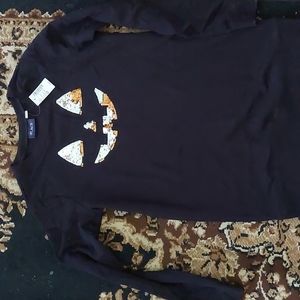 NWT🎃!Women's Children's Place Halloween Jack-o-lantern sequin sweatshirt; Small